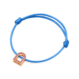 L'Arc Voyage Charm MM, 18k Rose Gold with Galerie Pink Sapphires on Silk Cord - DAVIDOR