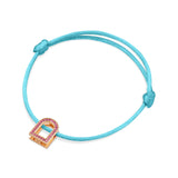 L'Arc Voyage Charm MM, 18k Rose Gold with Galerie Pink Sapphires on Silk Cord - DAVIDOR