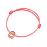 L'Arc Voyage Charm MM, 18k Rose Gold with Galerie Pink Sapphires on Silk Cord - DAVIDOR