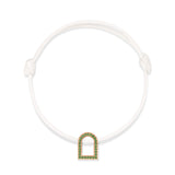 L'Arc Voyage Charm MM, 18k Rose Gold with Galerie Tsavorites on Silk Cord - DAVIDOR