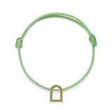 L'Arc Voyage Charm MM, 18k Rose Gold with Galerie Tsavorites on Silk Cord - DAVIDOR