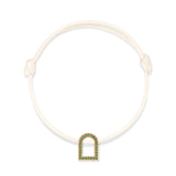 L'Arc Voyage Charm MM, 18k Rose Gold with Galerie Tsavorites on Silk Cord - DAVIDOR