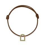 L'Arc Voyage Charm MM, 18k Rose Gold with Galerie Tsavorites on Silk Cord - DAVIDOR