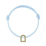 L'Arc Voyage Charm MM, 18k Rose Gold with Galerie Tsavorites on Silk Cord - DAVIDOR