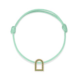 L'Arc Voyage Charm MM, 18k Rose Gold with Galerie Tsavorites on Silk Cord - DAVIDOR