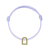 L'Arc Voyage Charm MM, 18k Rose Gold with Galerie Tsavorites on Silk Cord - DAVIDOR