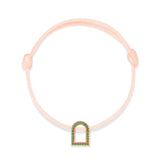 L'Arc Voyage Charm MM, 18k Rose Gold with Galerie Tsavorites on Silk Cord - DAVIDOR