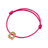 L'Arc Voyage Charm MM, 18k Rose Gold with Galerie Tsavorites on Silk Cord - DAVIDOR