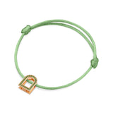 L'Arc Voyage Charm MM, 18k Rose Gold with Galerie Tsavorites on Silk Cord - DAVIDOR