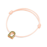 L'Arc Voyage Charm MM, 18k Rose Gold with Galerie Tsavorites on Silk Cord - DAVIDOR