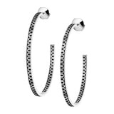 L'Arc de DAVIDOR Creole Earring GM, 18k White Gold with Lacquered Ceramic - DAVIDOR