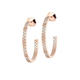 L'Arc de DAVIDOR Creole Earring MM, 18k Rose Gold with Lacquered Ceramic - DAVIDOR