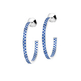 L'Arc de DAVIDOR Creole Earring MM, 18k White Gold with Lacquered Ceramic - DAVIDOR