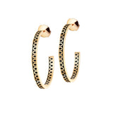 L'Arc de DAVIDOR Creole Earring MM, 18k Yellow Gold with Lacquered Ceramic - DAVIDOR