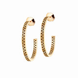 L'Arc de DAVIDOR Creole Earring MM, 18k Yellow Gold with Lacquered Ceramic - DAVIDOR