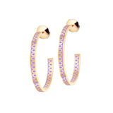 L'Arc de DAVIDOR Creole Earring MM, 18k Yellow Gold with Lacquered Ceramic - DAVIDOR