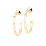 L'Arc de DAVIDOR Creole Earring MM, 18k Yellow Gold with Lacquered Ceramic - DAVIDOR