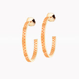 L'Arc de DAVIDOR Creole Earring MM, 18k Yellow Gold with Lacquered Ceramic - DAVIDOR