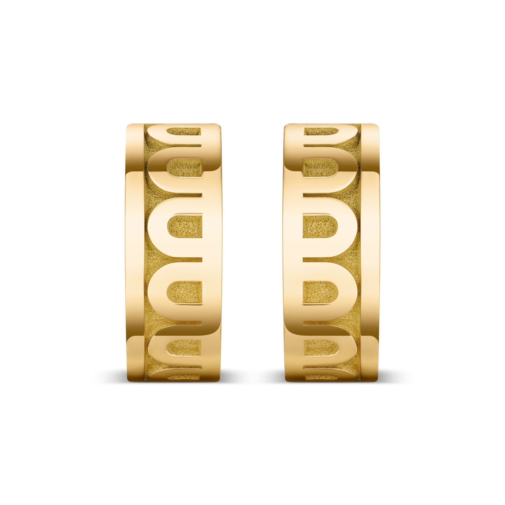 L'Arc de DAVIDOR Creole Earring PM, 18k Yellow Gold with Satin Finish - DAVIDOR