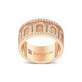 L'Arc de DAVIDOR Ring GM, 18k Rose Gold with Satin Finish and Palais Diamonds - DAVIDOR