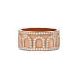 L'Arc de DAVIDOR Ring GM, 18k Rose Gold with Satin Finish and Palais Diamonds - DAVIDOR