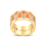 L'Arc de DAVIDOR Ring GM, 18k Yellow Gold with Zeste Lacquered Ceramic and Arcade Diamonds - DAVIDOR