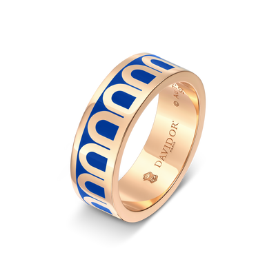 L'Arc de DAVIDOR Ring MM, 18k Rose Gold with Riviera Lacquered Ceramic - DAVIDOR