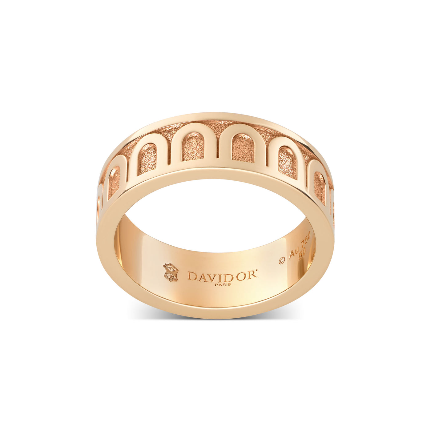 L'Arc de DAVIDOR Ring MM, 18k Rose Gold with Satin Finish