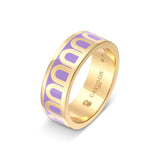 L'Arc de DAVIDOR Ring MM, 18k Yellow Gold with Lavande Lacquered Ceramic - DAVIDOR