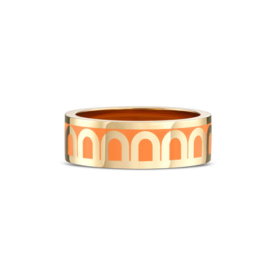 L'Arc de DAVIDOR Ring MM, 18k Yellow Gold with Zeste Lacquered Ceramic