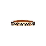 L'Arc de DAVIDOR Ring PM, 18k Rose Gold with Caviar Lacquered Ceramic - DAVIDOR