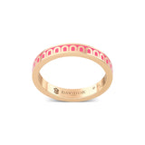 L'Arc de DAVIDOR Ring PM, 18k Rose Gold with Flamant Lacquered Ceramic - DAVIDOR