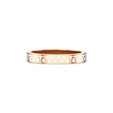 L'Arc de DAVIDOR Ring PM, 18k Rose Gold with Neige Lacquered Ceramic - DAVIDOR