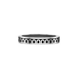 L'Arc de DAVIDOR Ring PM, 18k White Gold with Caviar Lacquered Ceramic - DAVIDOR