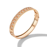 L'Arc de DAVIDOR Bangle MM, 18k Rose Gold with Satin Finish and Palais Diamonds - DAVIDOR