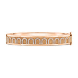 L'Arc de DAVIDOR Bangle MM, 18k Rose Gold with Satin Finish and Arcade Diamonds - DAVIDOR