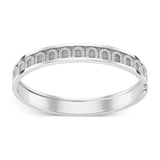 L'Arc de DAVIDOR Bangle MM, 18k White Gold with Satin Finish and Arcade Diamonds - DAVIDOR