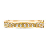 L'Arc de DAVIDOR Bangle MM, 18k Yellow Gold with Satin Finish and Arcade Diamonds - DAVIDOR