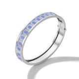 L'Arc de DAVIDOR Bangle MM, 18k White Gold with Lacquered Ceramic and Arcade Diamonds - DAVIDOR