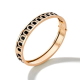 L'Arc de DAVIDOR Bangle MM, 18k Rose Gold with Lacquered Ceramic and Arcade Diamonds - DAVIDOR