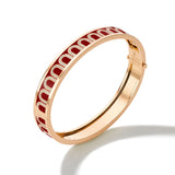 L'Arc de DAVIDOR Bangle MM, 18k Rose Gold with Lacquered Ceramic and Arcade Diamonds - DAVIDOR