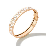 L'Arc de DAVIDOR Bangle MM, 18k Rose Gold with Lacquered Ceramic and Arcade Diamonds - DAVIDOR