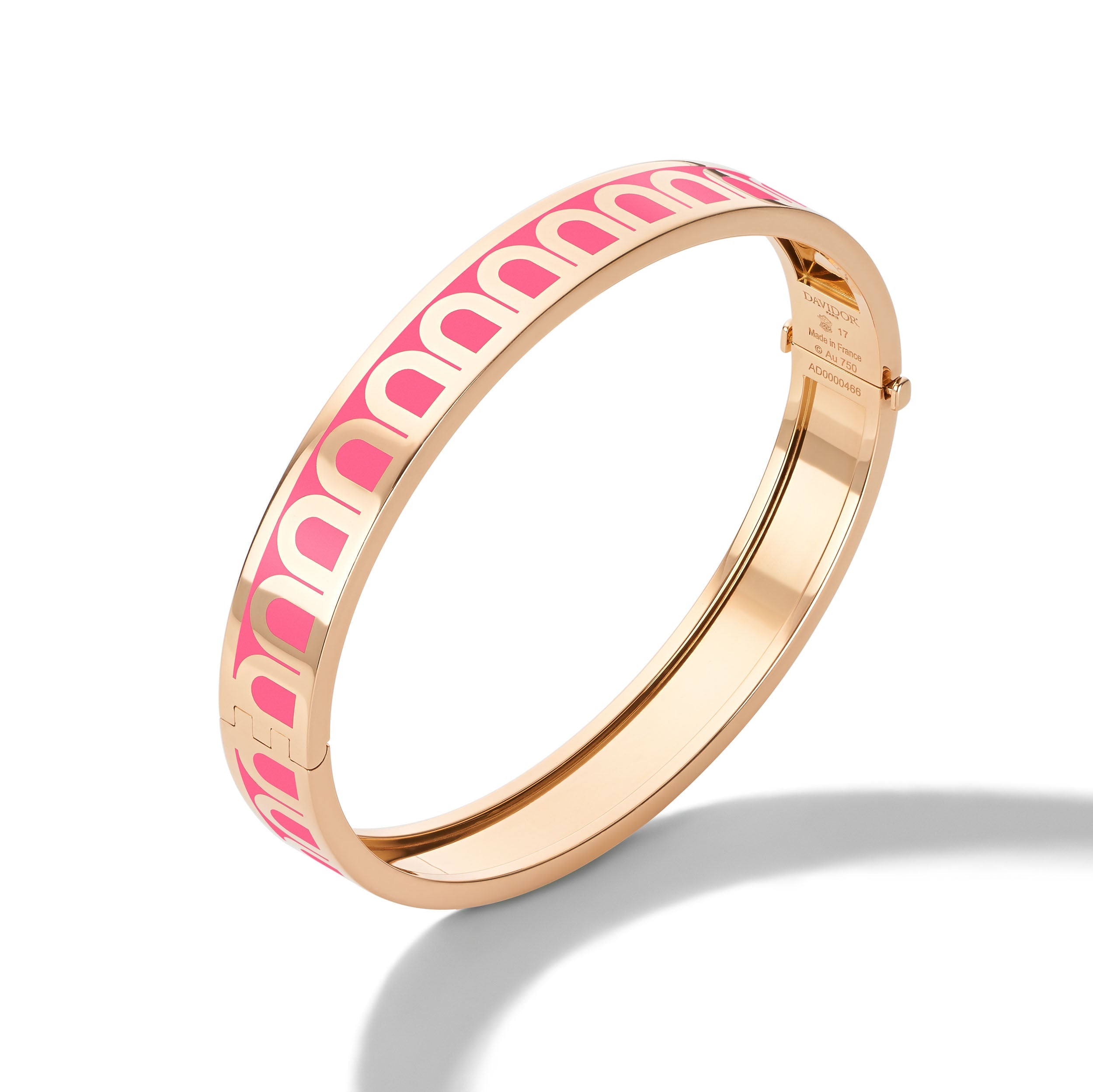 L'Arc de DAVIDOR Bangle MM, 18k Rose Gold with Lacquered Ceramic - DAVIDOR