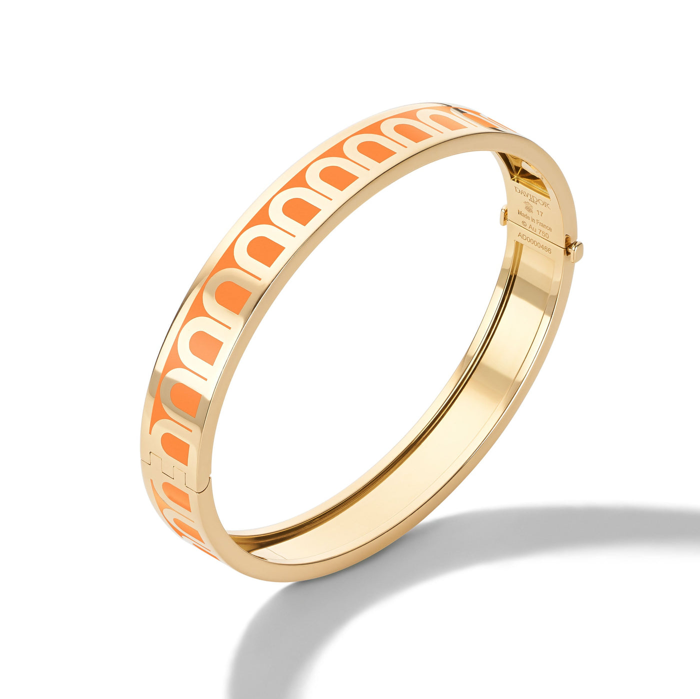 L'Arc De DAVIDOR Bangle MM, 18k Yellow Gold With Lacquered