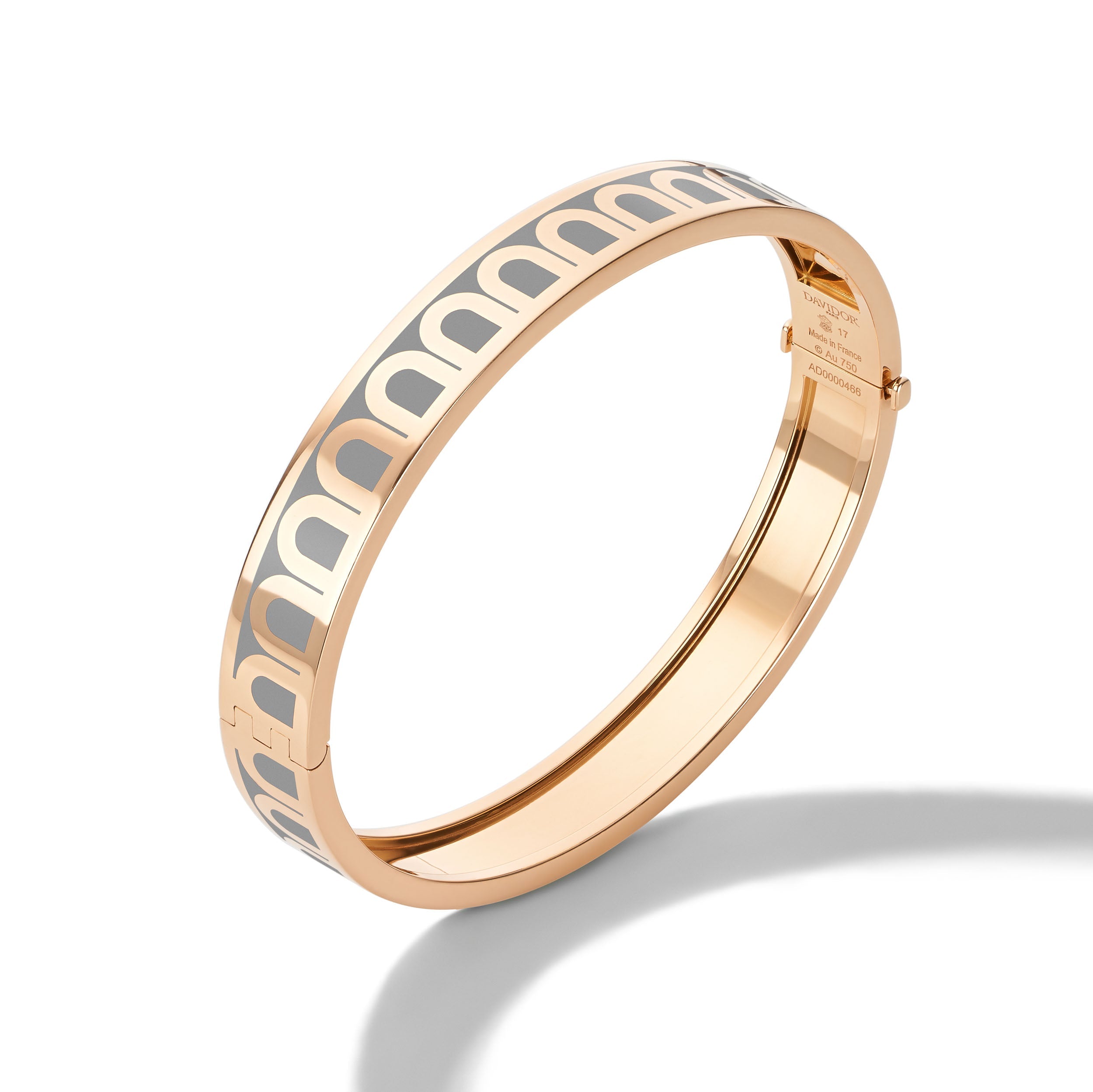 L'Arc de DAVIDOR Bangle MM, 18k Rose Gold with Lacquered Ceramic - DAVIDOR