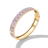 L'Arc de DAVIDOR Bangle MM, 18k Yellow Gold with Lacquered Ceramic and Palais Diamonds - DAVIDOR