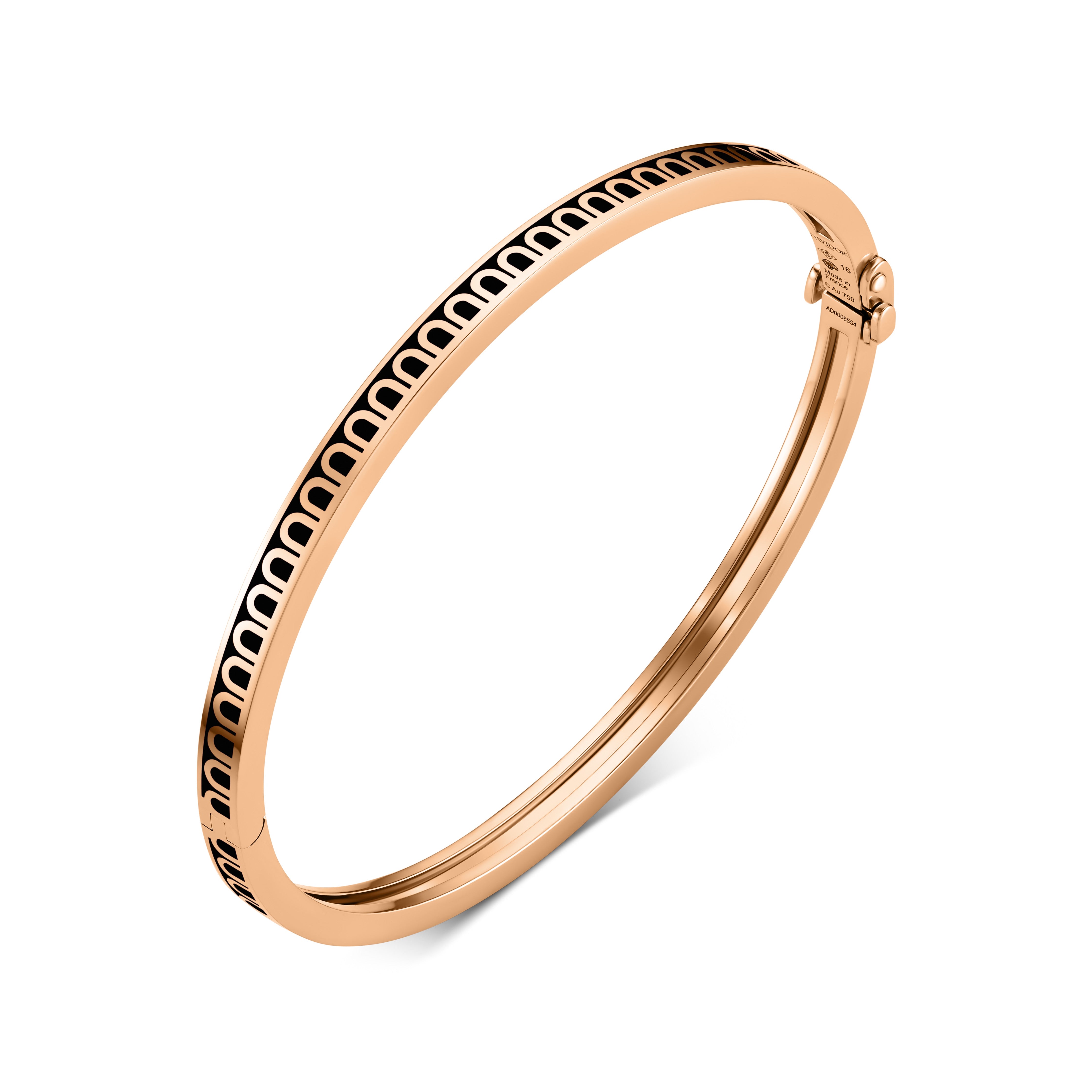 L'Arc de DAVIDOR Bangle Mini, 18k Rose Gold with Lacquered Ceramic - DAVIDOR