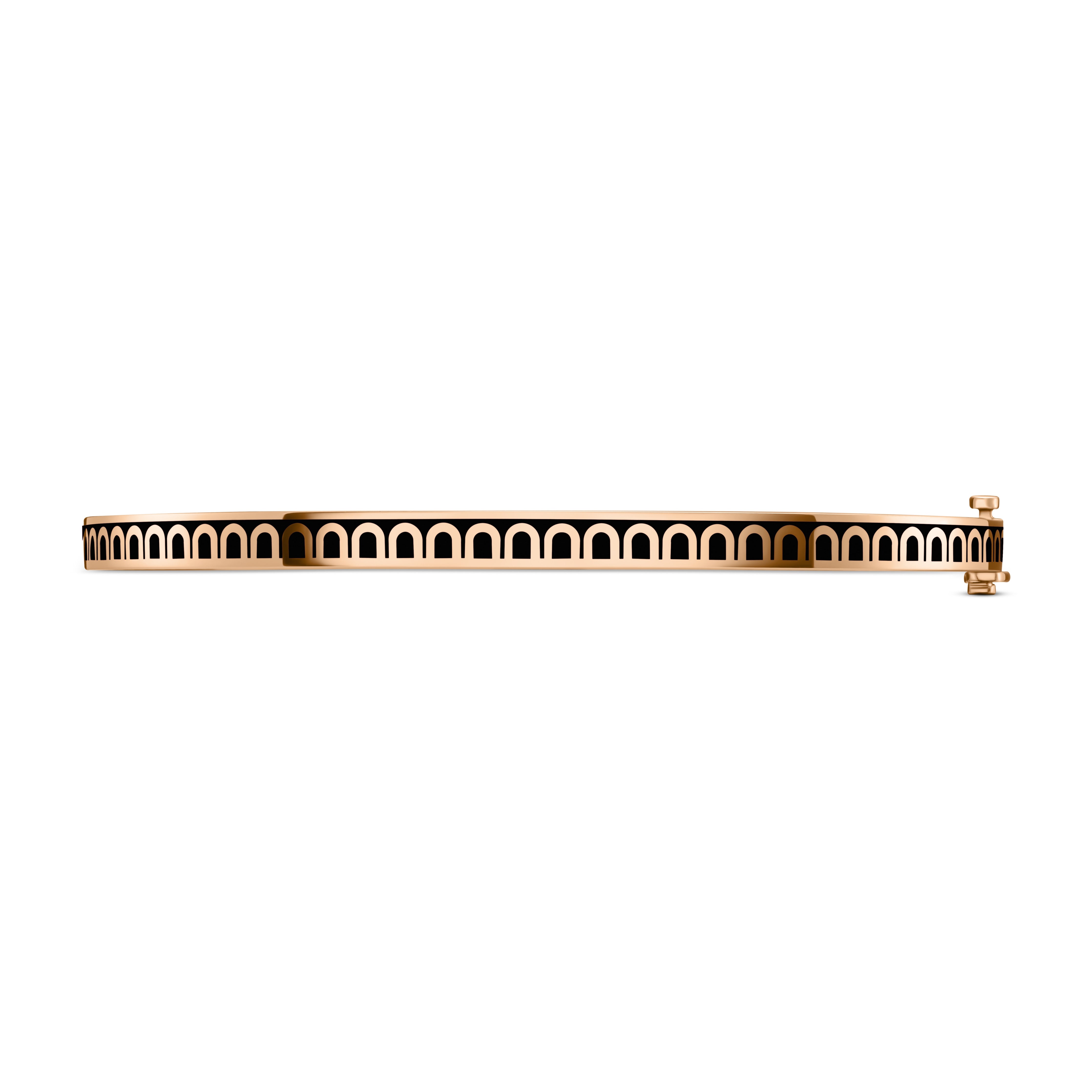 L'Arc de DAVIDOR Bangle Mini, 18k Rose Gold with Lacquered Ceramic - DAVIDOR