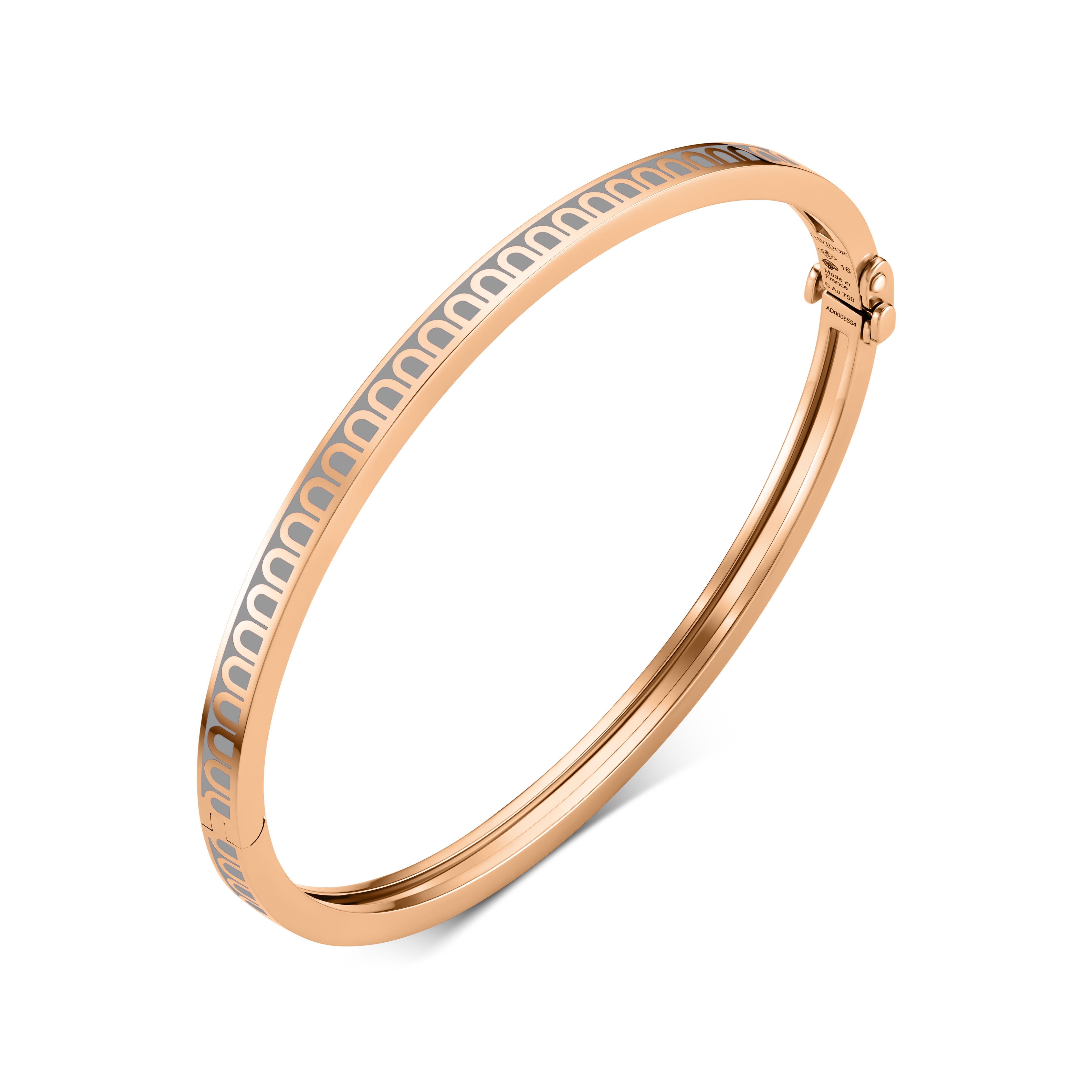 L'Arc de DAVIDOR Bangle Mini, 18k Rose Gold with Lacquered Ceramic - DAVIDOR