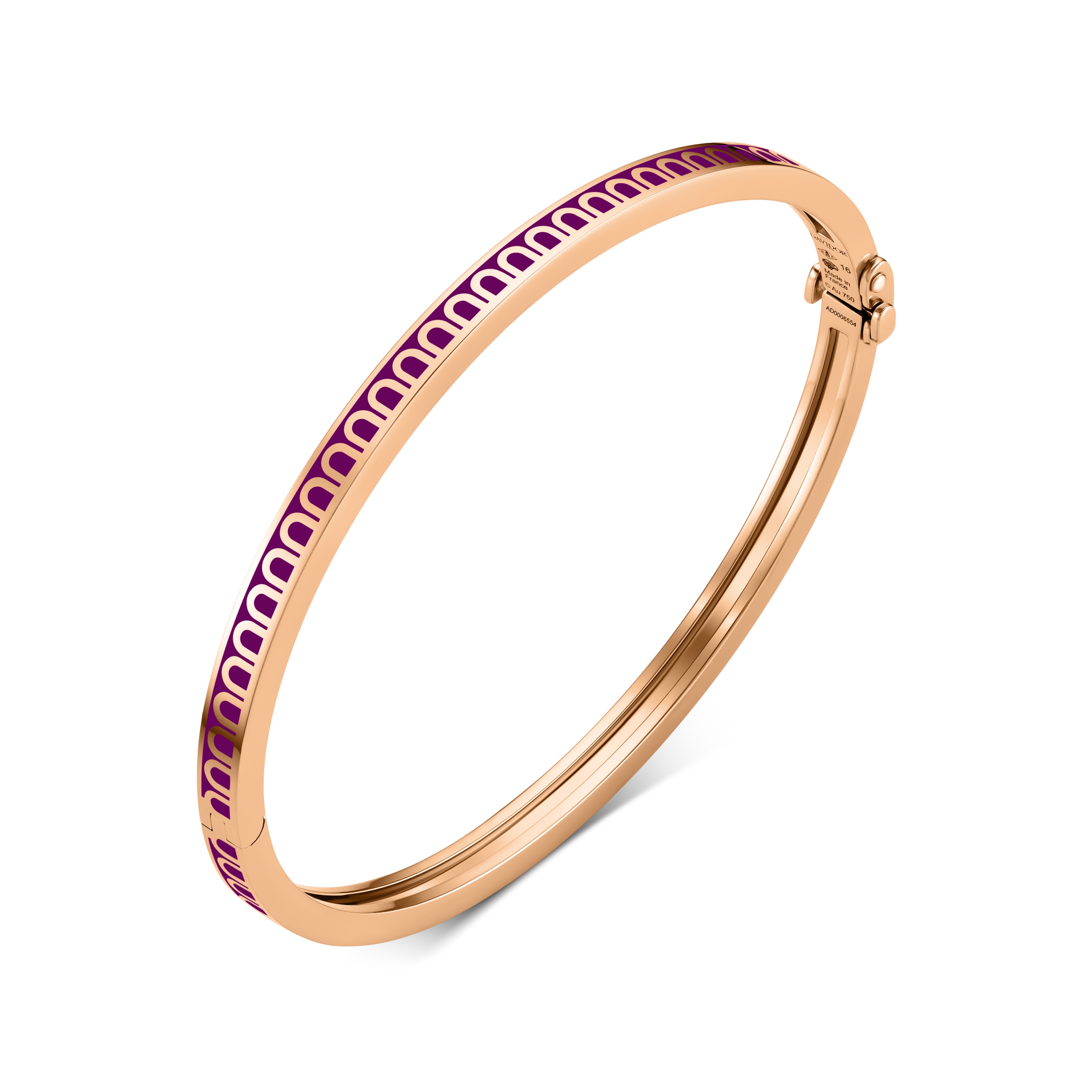 L'Arc de DAVIDOR Bangle Mini, 18k Rose Gold with Lacquered Ceramic - DAVIDOR